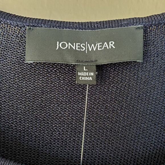 Jones Wear Dark Blue Sleeveless Tank Top Shell - Picture 6 of 8